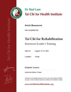 Tai Chi for Rehabilitation