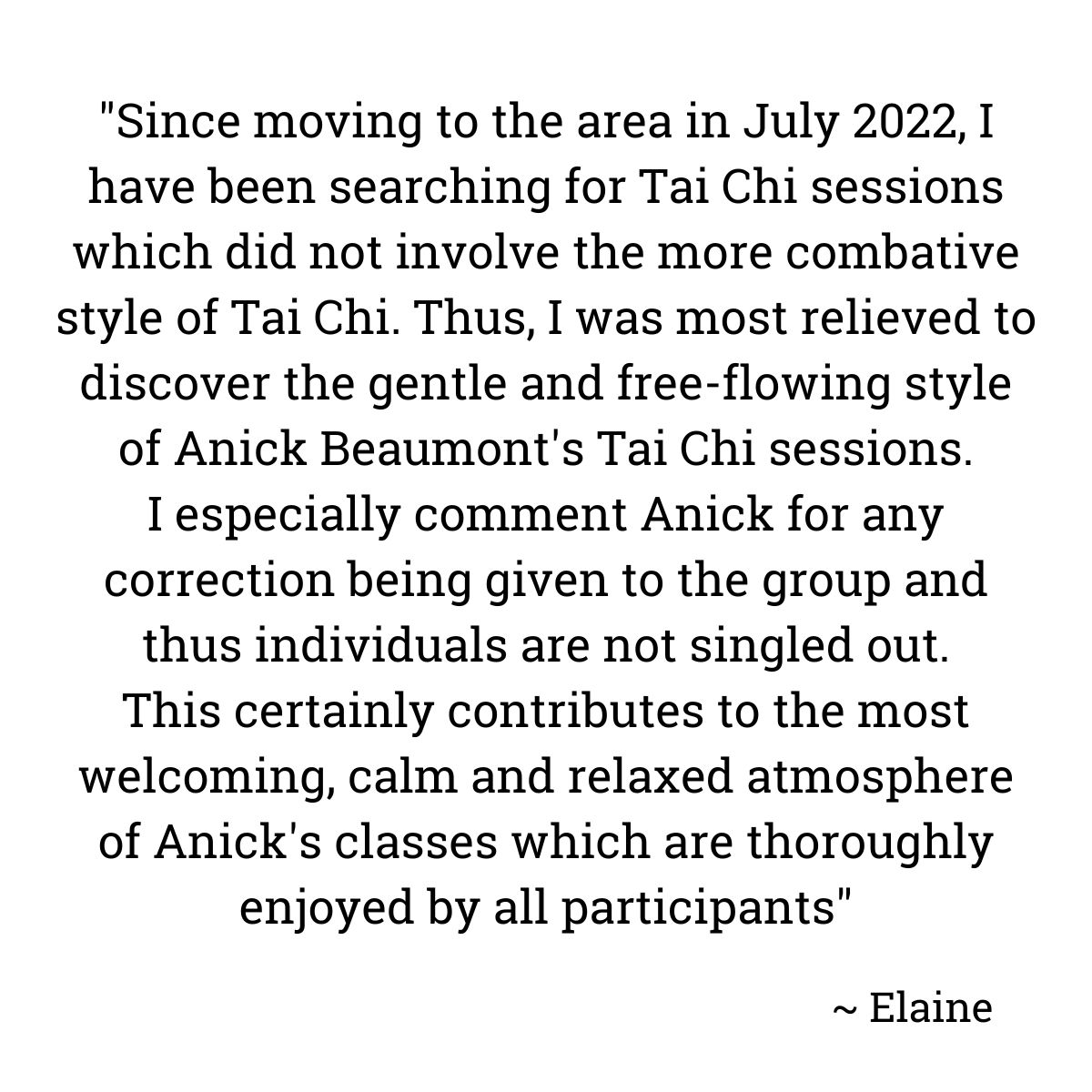 Testimonial - Elaine