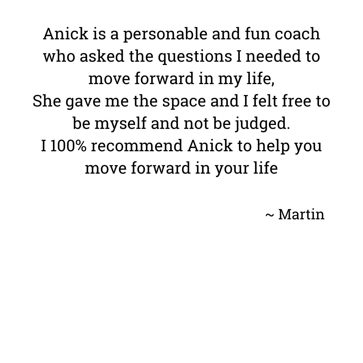 Testimonials - Martin
